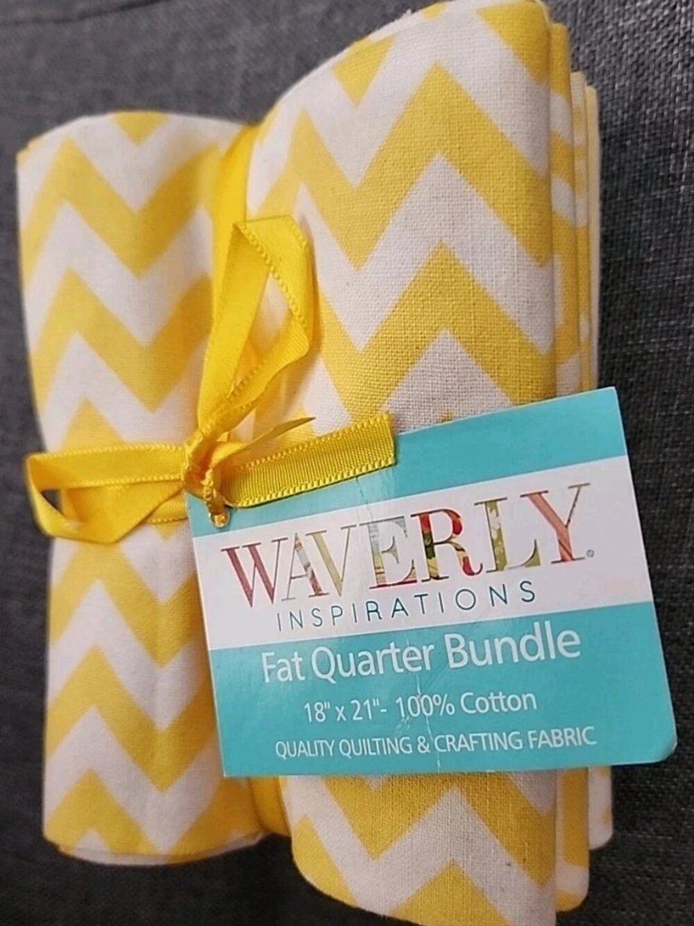 Waverly Inspirations 100% Cotton 5 Fat Quarter Bundle Yellow 18x21" New